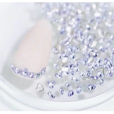 超閃迷你鋯石 異型鑽平底美甲飾品, 1個, 淺紫丁香
