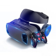 스마트 3D 게임용 VR헤드셋 핸드폰용 VR 안경 가상현실체험 VR기어Android IOS VR 헤드셋 몰입형 안경, 1개