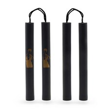 이소룡 스폰지 쌍절곤 블랙 끈타입 연습용 수련용, 1개