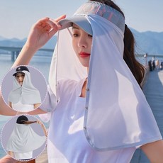 상덕 골프 자외선차단 페이스커버 캡선가드 얼굴 목 가림막 롱타입 햇빛가리개, 1개, 그레이