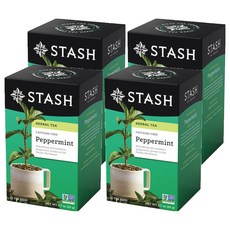 스태쉬티 프리미엄 페퍼민트 허브 차 디카페인, 80개입