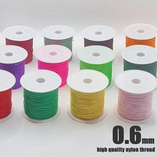 [비즈엔케이] 0.6mm 나이론 매듭실 판매단위 10M(미터), 1개, 브라운