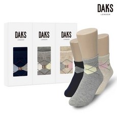 숙녀양말 3족 선물세트 면단목 아가일 26411