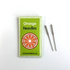 오렌지 가정용 재봉틀 바늘 미싱바늘 HAx1 일반원단용, 1개