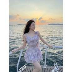 泳衣女款分體兩件套裝時尚扎染甜美純欲風顯瘦溫泉泳衣女海邊度假