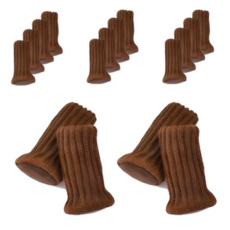 리빙선생 논슬립 소음방지 의자발커버, 브라운, 16개