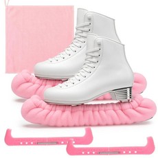 소울첸 스케이트 가드 소커 및 수건 선물 세트 아이스 스케이팅 소프트 블레이드 커버 피겨 스케이터 하키 선물용 프로텍터