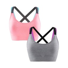 MARUN5 女款無縫鬆緊帶運動內衣 2入