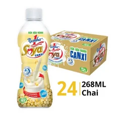 NUMBER ONE 칸슘 두유 SOYA CANXI 두유 베트남 두유, 48개, 268ml