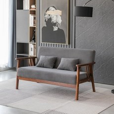 거실용 세트 소품 현대 포함 의자 테이블 카페용 원형 다용도, 3인(170cm), 짙은회색코듀로이