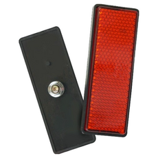 機車用紅色長方形反光片 驗車用反光板 反光條 標準型警示標誌 1個 驗車標準規格, 反光片 驗車標準規格 ,背面雙面膠