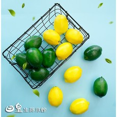 日皇仿真檸檬水果模型 逼真拍照道具 婚禮裝飾DIY擺飾配件 教學療癒小物, 1個, 黃色檸檬, 黃色檸檬