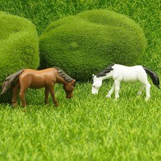 비오스 테라리움 말 피규어 동물 미니어처 커플말 2P, 혼합2P