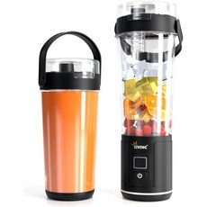 스마트폰용 휴대용 블렌더 20온스 미니 스무디 메이커 USBC 충전식 주서기 누수 방지 뚜껑 필터 및 손잡이 포함 셀프 세척 개인용 식기세척기 사용 가능 BFA 프리 27509