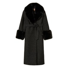 트윈셋 페이크 퍼 트리밍 코트