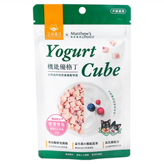 DOG CAT STAR 汪喵星球 犬貓適用 馬修嚴選 機能優格丁 營養雙莓 6大乳酸菌 含凍乾雞肉 無糖 無香料 無防腐劑, 22g, 1包