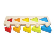 유치원에서 주로 사용하는 삼각 입체 도형 X 2개입 창의 력발달 어린이집교구 IQ발달 탐구심 원목퍼즐 dew+218yF