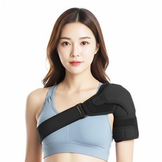 라베코 어깨 보호대, 블랙, 1개