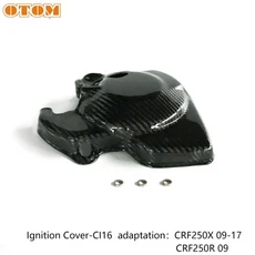 OTOM 오토바이 점화 클러치 커버 혼다 CRF250X 2009 2017 용 탄소 섬유 엔진 케이스 가드, 01 Ignition Cover CI16