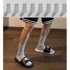 8켤레 남녀장목양말 순면 스포츠양말 숑숑마녀, 8개, 그레이