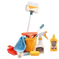 CLEAN TIME 兒童清潔玩具套裝組，角色扮演打掃遊戲，培養生活自理能力, 多色混合, 1個