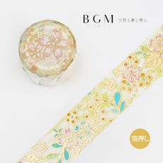 莫莫日貨 BGM 春季限定 燙金 金箔和紙膠帶 - 櫻花・黃金 SPSA036, 1個