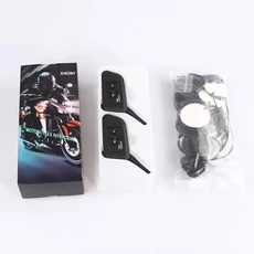 시노위 V4 PRO 오토바이 헬멧 헤드셋 4인 라이딩 인터폰 거리 800-1200미터 블루투스 인터콤 지원, 02 Double Pack