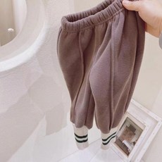 女童秋冬款加絨休閒束腳長褲 可愛百搭外穿