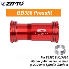 ZTTO MTB 로드 바이크 BB386 프레스핏 바텀 브래킷 세라믹 스틸 베어링 BB (22mm 24mm 30mm 크랭크셋 DUB 2, 07 BB386-24 RD-GXP