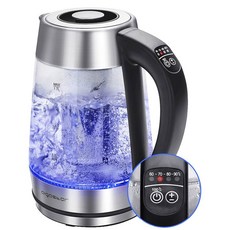 아이고스타 전기 주전자 온도 조절 및 차 인퓨저가 포함된 조절이 가능한 1500W 온수 보온 기능 유지 LED 표시등 교체 자동 차단 1.7L, Stainless Steel- Tea Infuser