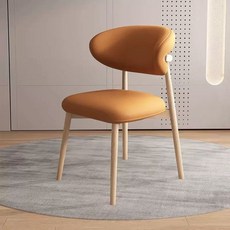 원목의자 대기의자 가능 원목벤치 카페 높이선택, 1개, B. 오렌지 시트 목재 프레임