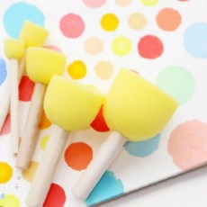 스펀지 도장 놀이 세트 미술 교구 창의력 발달 스탬프 찍기 활동 색칠 놀이, 1개, 상세페이지 참조