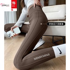 大尺碼九分內搭褲 芭比褲 鯊魚褲 瑜伽褲 秋冬加絨加厚高腰顯瘦提臀運動長褲