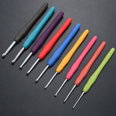 실리콘 바늘 뜨개실 미끄럼방지 손잡이 뜨개실 코바늘 ken+3160Je, 4mm