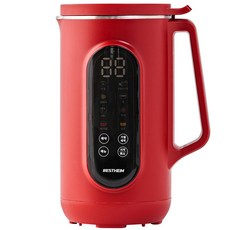 베스트하임 대용량 스텐304 이유식 죽 두유 제조기 1200ml, ESR-J1636, 레드(red)