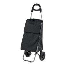 트루쿡 프리미엄 가죽 쇼핑카트 대용량 장바구니, 1개, 블랙