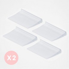 국산 가구 받침대 수평 높이 조절 패드 고임목 미니 60x46mm 4개입, 2개, 투명(1571)