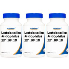 nutricost 乳酸菌100億CFU膠囊, 3罐, 120顆