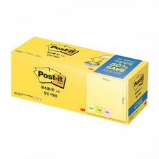 오피스 TBZ 노랑(16)그린(2)핑크(2) 3M포스트 잇대용량팩KR330-20A 79000EA 1EA, 본상품