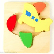 브이커머스 장난감선물 원목 베이비퍼즐 비행기