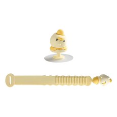 뽀아샵 말랑말랑한 귀여운 동물 실리콘 변기덮개커버 손잡이 세트 J-J013, 오리(노랑)