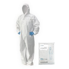 일회용 방수 분진복 방역복 SF보호복 화이트 1벌, 1개