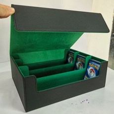 遊戲收藏卡球星卡桌遊卡牌大容量三排卡盒收納盒, 1, 三排黑綠