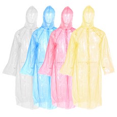 완성기업 성인 일회용 우비 우의 백색 경량우비 작업우비 단추식 50개입, 옐로우, 50개