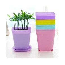 플라스틱화분 가드닝 유닛 정원 용기 재배 삽 나무 배양 흙 상자 화초 식물, 옐로우 DC002530