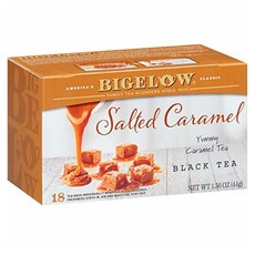 Bigelow Tea 비글로우 솔티드 카라멜 블랙티 18티백 1.56oz(44g) 6팩, 44g, 1개입