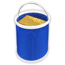 다용도 캠핑 낚시 접이식 세차버킷, 블루, 13L