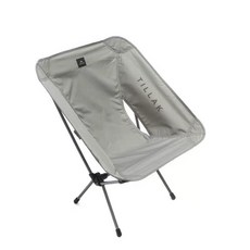 山道具屋 TILLAK Sitka Camp 輕量折疊月亮椅 戰術椅 登山椅 (超輕椅重850g), 1個, 銀灰