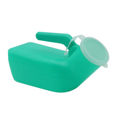 간병 캠핑 겸용 남성용 소변기 손잡이형 휴대용 이동변기 병원 요양원 차량용, 1세트, 그린