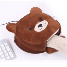 손목패드 곰인형 USB 온열 손목쿠션겸 마우스패드